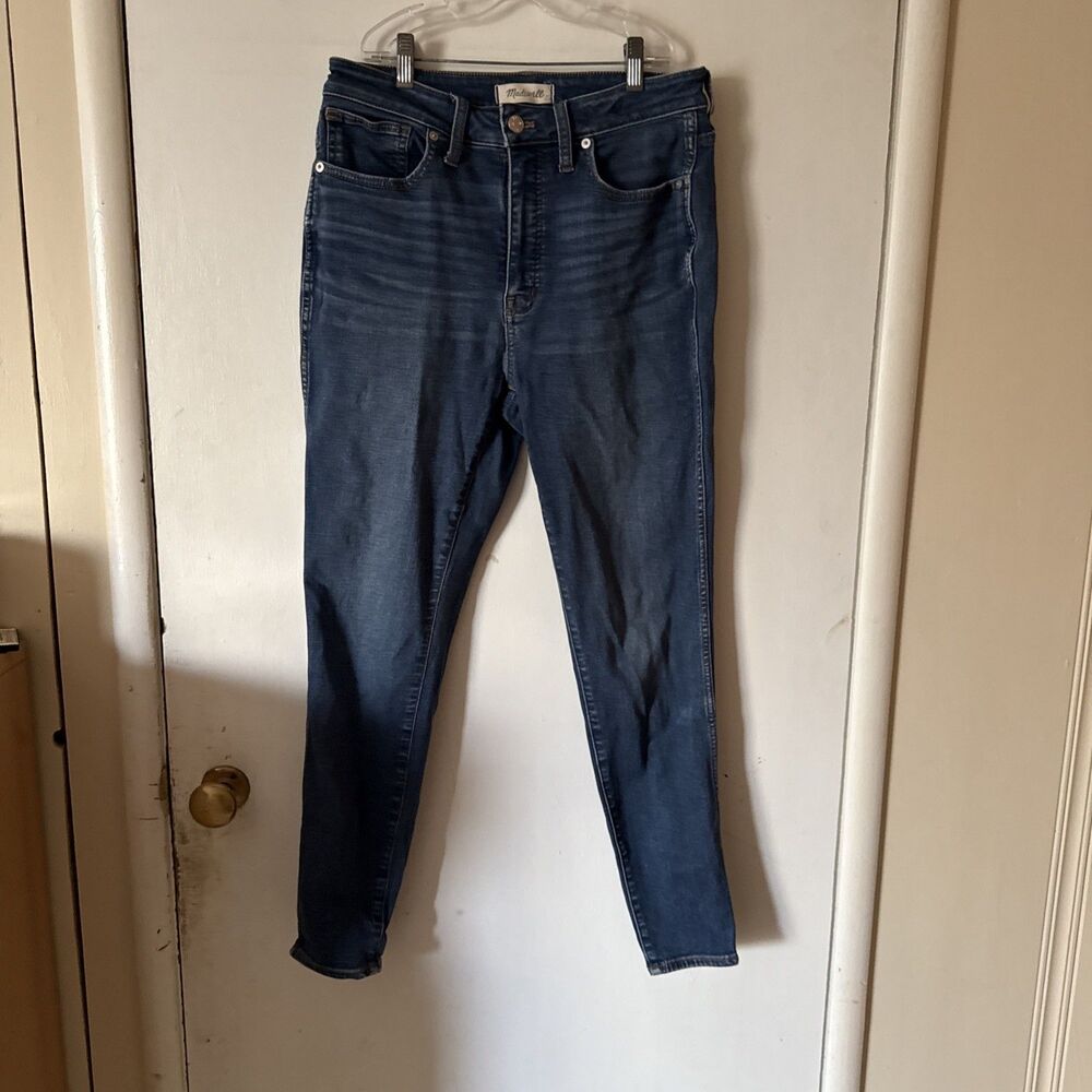 Madewell Curvy High Rise Skinny Stretch Denim Blue Jeans Women's Size 28